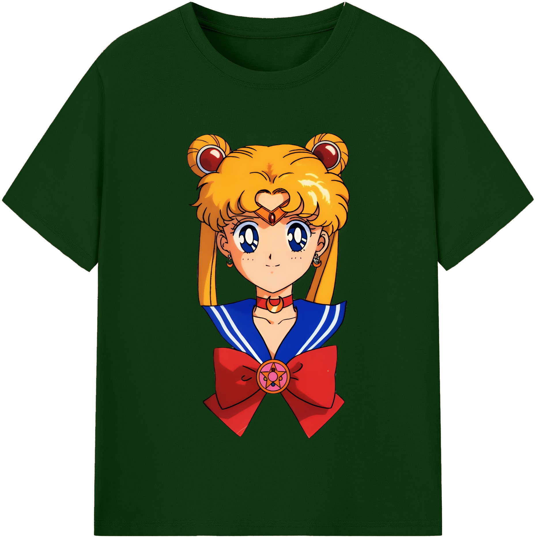 （画像用） 美少女戦士セーラームーン 月野 うさぎ つきの うさぎ Sailor Moon Tsukino Usagi 綿100％半袖Tシャツ（フロントプリント）